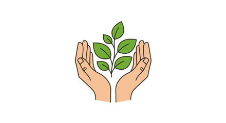 Gentle hands cradling a vibrant green sapling, symbolizing growth and environmental care