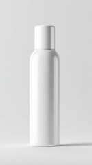 Elegant White Bottle for Cosmetics or Skincare Product Display