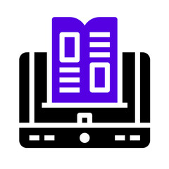online education icon two tone color