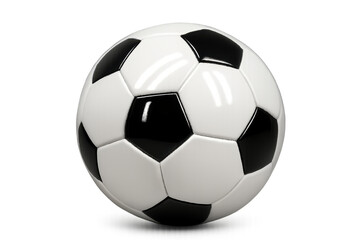 Obraz premium Soccer ball black white classic isolated on transparent