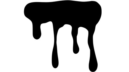 Toothbrush vector illustration with a brown chocolate syrup drip and splatter