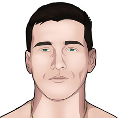 Portrait of a Young Man with Short Dark Hair