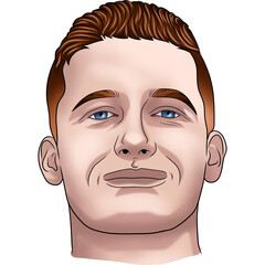 Portrait of a Smiling Young Man with Confident Expression