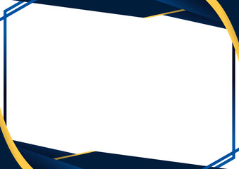 luxury border blue navy and golden premium elegant frame for certificate design