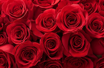 Stunning bouquet of vibrant red roses conveying love and passion, perfect for Valentine's Day, anniversaries, or romantic gestures, beautiful floral gift