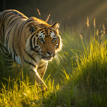tiger in the woods
