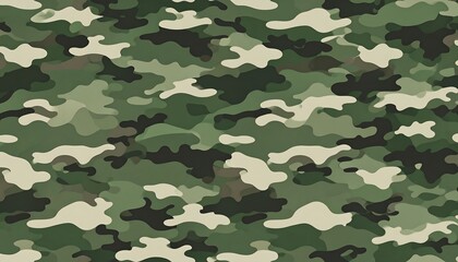 A dense pattern of irregularly-shaped green and tan camouflage