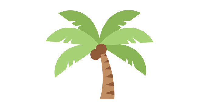 Stylized palm tree icon evokes a tropical island vacation getaway serenity  and simple graphic