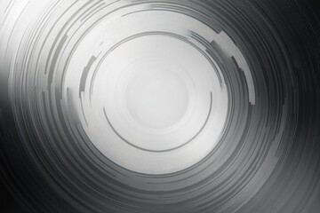 abstract concentric circular patterns in monochrome grayscale with smooth gradients and segmented ring structures creating a futuristic and hypnotic visual effect