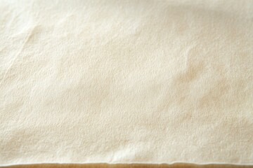 Close-up texture of a light beige parchment or thin fabric sheet with subtle wrinkles and soft natural fibers visible