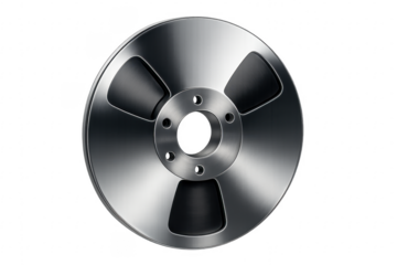 Analog audio reel with transparent background