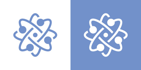 A modern logo combining a globe and connected lines, symbolizing global health, nutrition, and sustainable food connections.