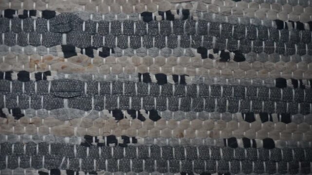 background of handmade knitted doormat
