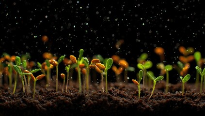 Tender shoots after seed germination
