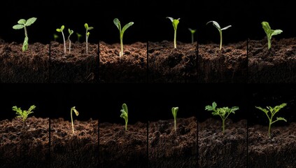 Tender shoots after seed germination