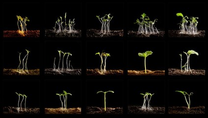 Tender shoots after seed germination