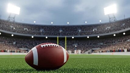 American football action in a packed stadium, vibrant game day energy