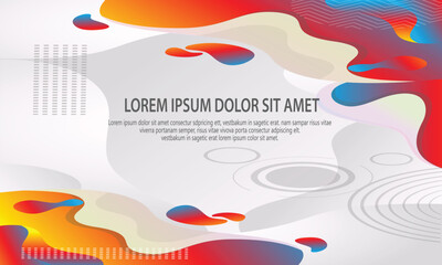 Abstract colorful fluid background design with modern gradient shapes and minimal style