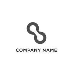 Fototapeta premium Abstract logo design representing connection and unity for modern company.
