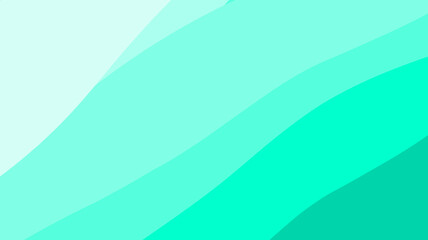 Abstract Teal Wavy Background, Smooth Gradient Curves, Modern Minimal Graphic Design