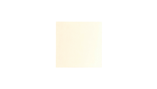 Simple, rectangular, off-white shape centered on a stark black backdrop. Faint color gradient