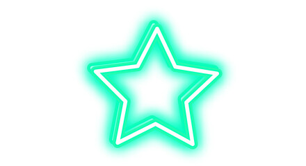 Hd transparent neon glowing star shapes best for graphic designs