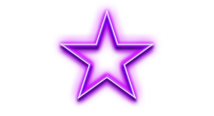 Hd transparent neon glowing star shapes best for graphic designs