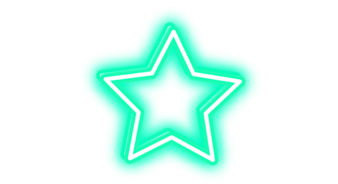 Hd transparent neon glowing star shapes best for graphic designs - Powered by Adobe
