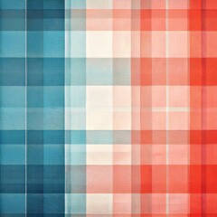 pastel plaid background in dusty blue and pale coral, light watercolor texture, soft woven