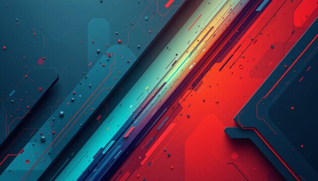 "Abstract geometry, sharp angular lines and shapes, dark slate background, luminous teal and navy tones, soft diffused lighting, high contrast design". No text or logos.