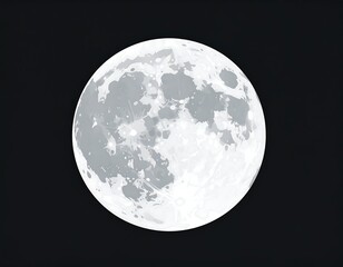 A full, detailed celestial body with a dark background