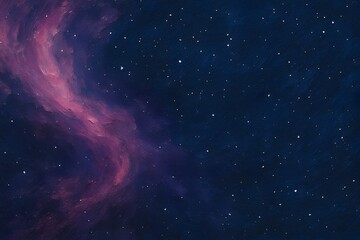 Vibrant pink nebula swirls amongst distant stars in deep space