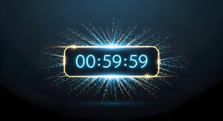 Countdown Timer with Neon Glow Effect.