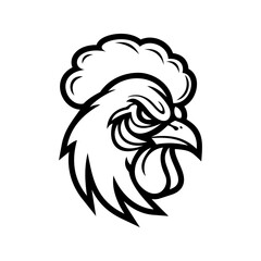 Chicken Head e sport logo vector illustration design templates simple and modern concept