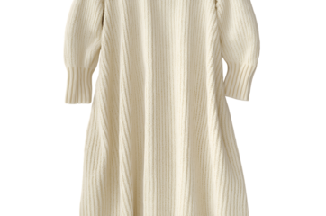 Elegant cream colored long sleeve maxi dress with pleated skirt