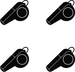 Premium vector silhouettes emergency whistle illustration. 