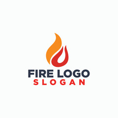 simple fire logo vector, nature elements logos