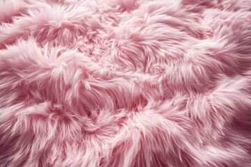 Close-up view of soft, fluffy pink fur texture creating a warm and cozy feeling