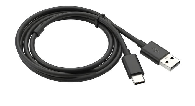 Usb type c cable isolated on transparent background usb cable is a cable used to connect devices to a computer or other device for data transfer
