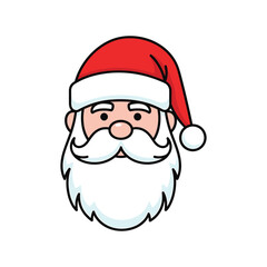 Santa claus head with red hat for christmas decoration and celebration