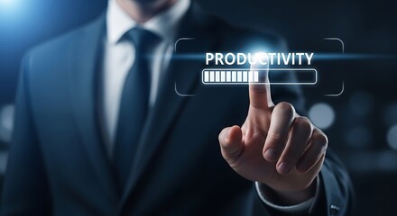 Boosting Productivity A Businessman's Touch to Efficiency and Progress