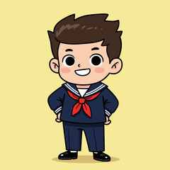 Funny cartoon businessman vector character illustration isolated on white