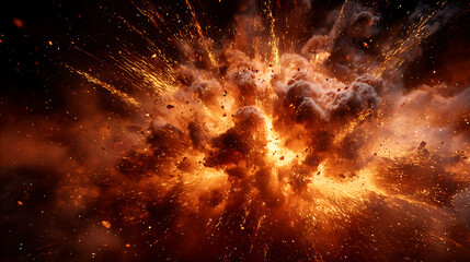 Emberstorm Fireball: Ideal for Explosive Event Promotions and Cinematic Backgrounds, Emphasizing Dynamic and Photorealistic Intensity