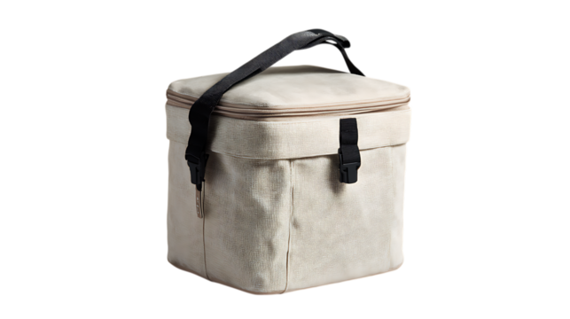 Wicker basket with handle isolated on transparent background, a versatile storage solution