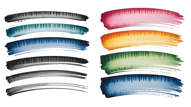 Abstract colorful paint strokes on black background artistic texture