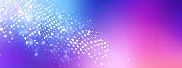 Abstract blue to purple gradient with bokeh dot pattern in the left side, very vibrant