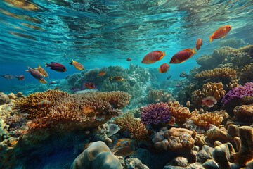 Obraz premium coral reef and fish