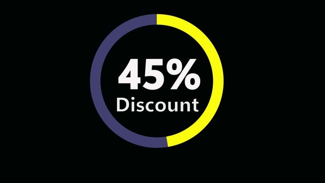 70% Discount Circle loading Bar animation, alpha channel.Special offer discount tags. shop now and enjoy shopping. Popup Promotional Animation. 
