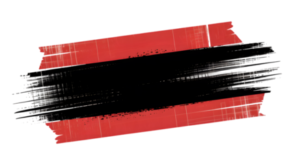 Bold red tape stripes on textured black background graphic design element