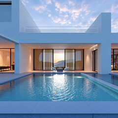 swimming pool in hotel